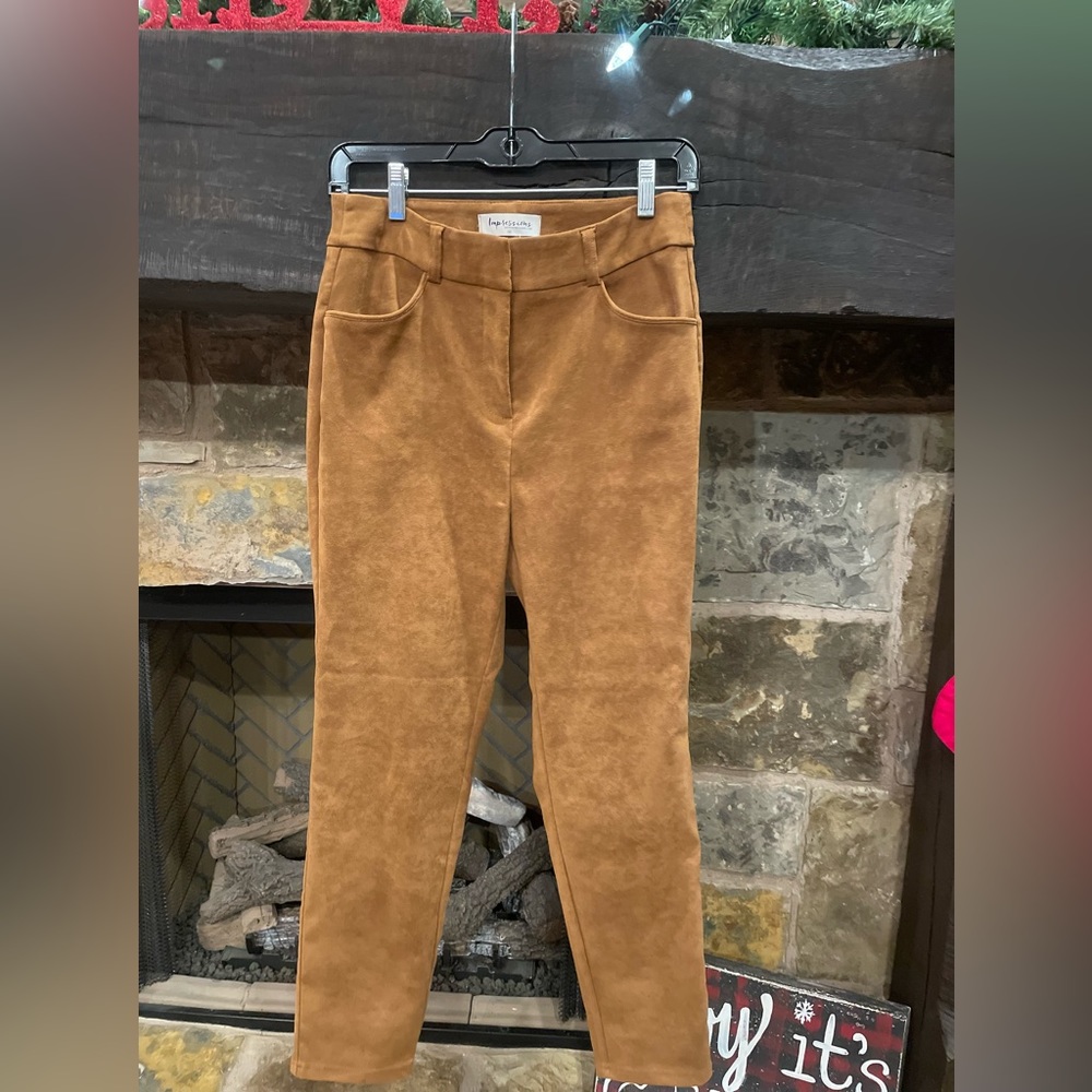 fax suede trouser pants New with tags